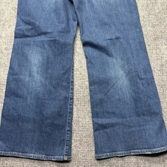 NWT 7 For All Mankind Jeans Women 30 Blue Cropped Jo Slim Illusion Highline Wide